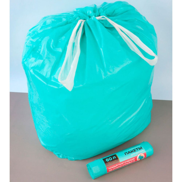 Пакеты для мусора Avikomp Тиффани 42183 с завязками особопрочные overlap бирюза 35 л 15 шт