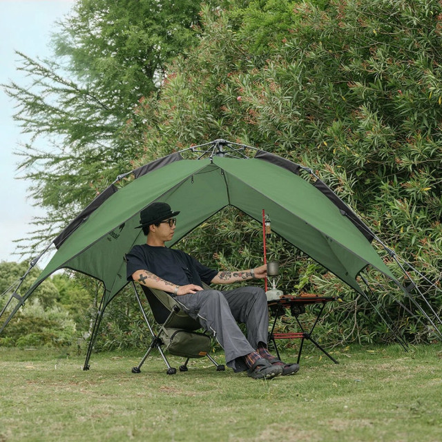 Палатка автоматическая Naturehike NH21ZP008 четырёхместная тёмно-зелёная