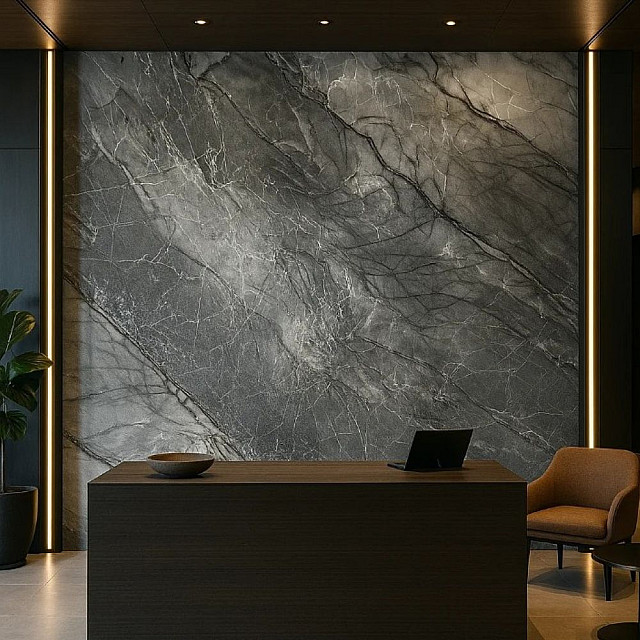 Панель ПВХ Sanrelia Мрамор гибкий UV Marble embossed 6023 2800*1220*3 мм