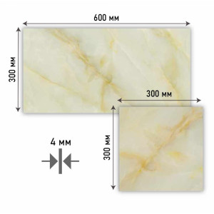 Панель самоклеящаяся Grace Мрамор Нова Адели гранд 300*600 мм