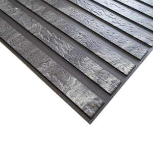 Панель ПВХ Grace Рейки Серый гранит 970*500 мм