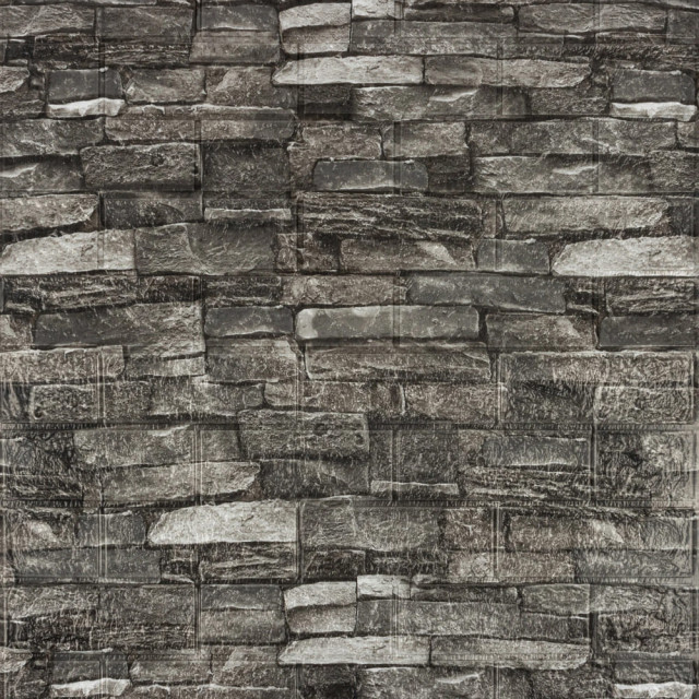 Панель самоклеящаяся Рыжий Кот Камень серый 70*77см