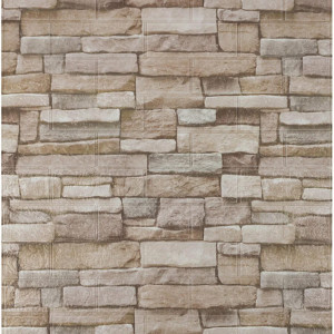 Панель самоклеящаяся Рыжий Кот Камень бежево-коричневый 70*77см