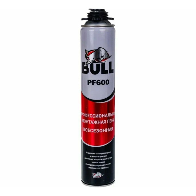 Пена монтажная Bull PF600 профессиональная 750 мл