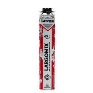 Пена монтажная Largomix Pro 65L пистолетная всесезонная 850 мл