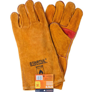 Краги Startul ST7138 спилковые пятипалые усиленные на подкладке размер 14