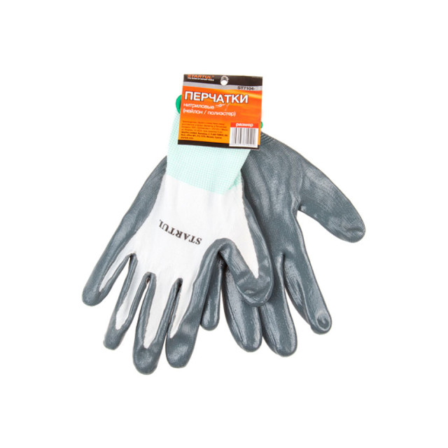 Перчатки нейлоновые Startul ST7104-10 с нитриловым покрытием размер 10