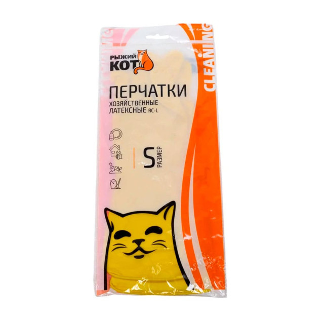 Перчатки латексные Рыжий Кот RC-L 092416 размер S