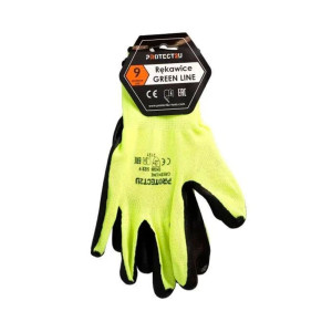 Перчатки гофрированные Protect2U green line 8318 размер 9