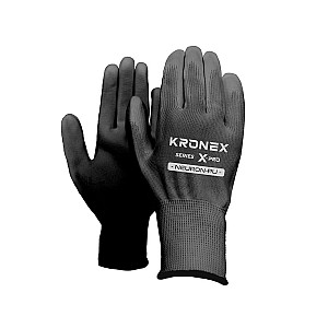 Перчатки нейлоновые Kronex X-Pro NEURON-PU PRО-1010В черные