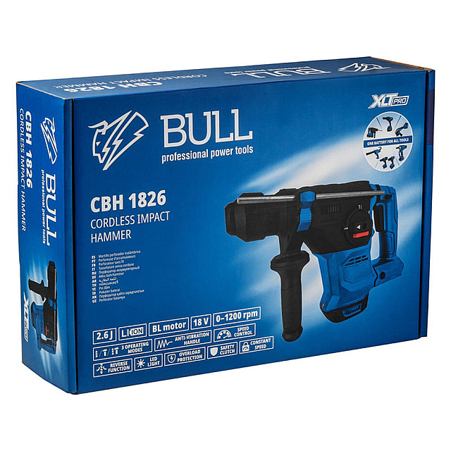 Перфоратор Bull CBH 1826 XLTpro аккумуляторный
