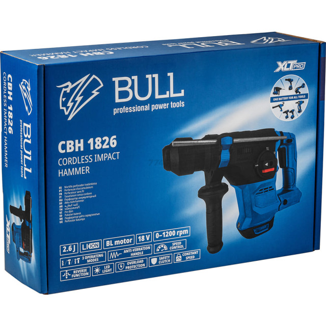 Перфоратор Bull CBH 1826 XLTpro Solo аккумуляторный