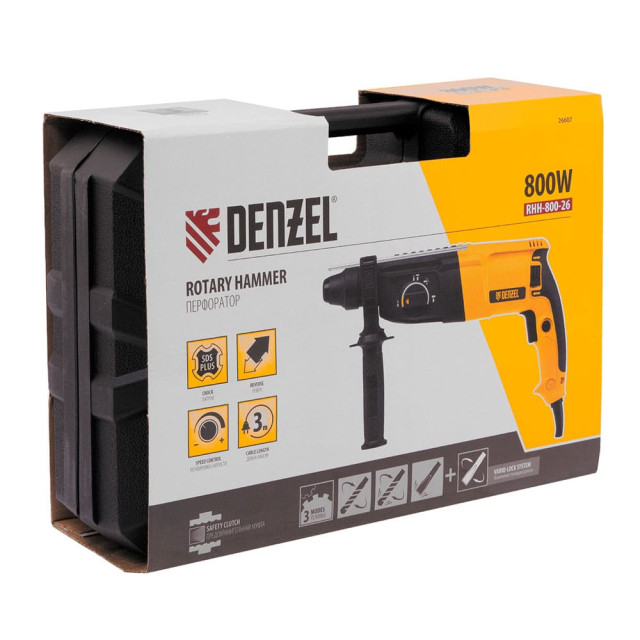 Перфоратор Denzel RHH-800-26 26607 электрический