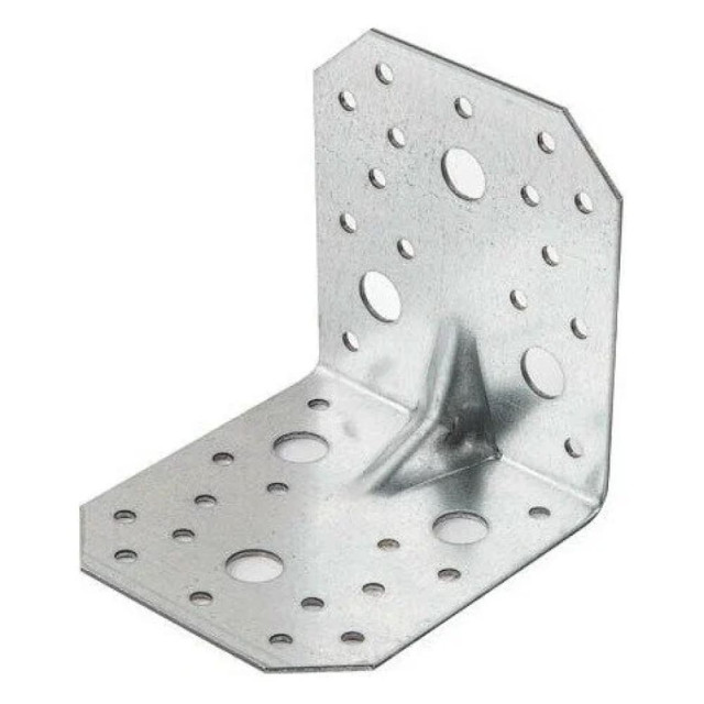 Уголок крепежный Starfix SMP-45798-1 90*100*100 мм С 2.0 мм усиленный белый цинк