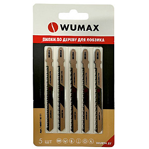 Пилки для лобзика Wumax 1608116111 по дереву 75*2.5 мм 5 шт