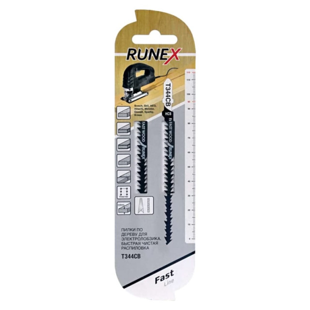 Пилки по дереву Runex T344CB чистый распил 115*95 мм 2 шт