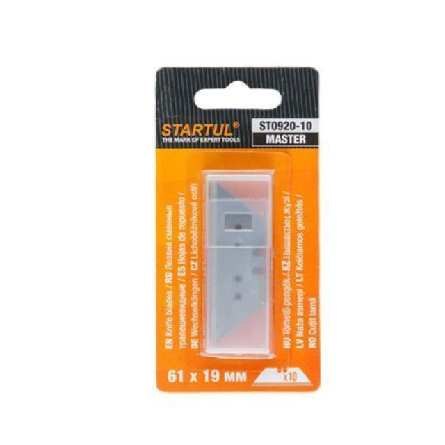 Лезвия сменные Startul ST0920-10 для ножей трапецевидные 10 шт