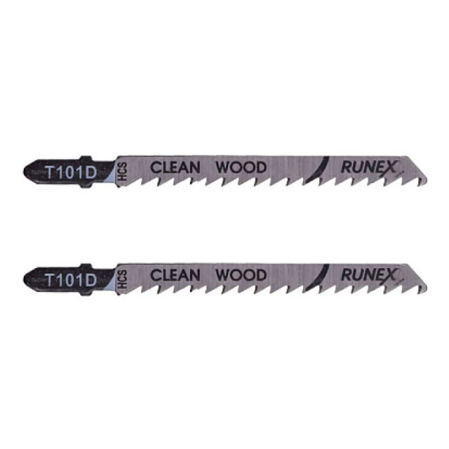 Пилка для электролобзика Runex 555102-2 по дереву T101D 100*75 мм 2 шт