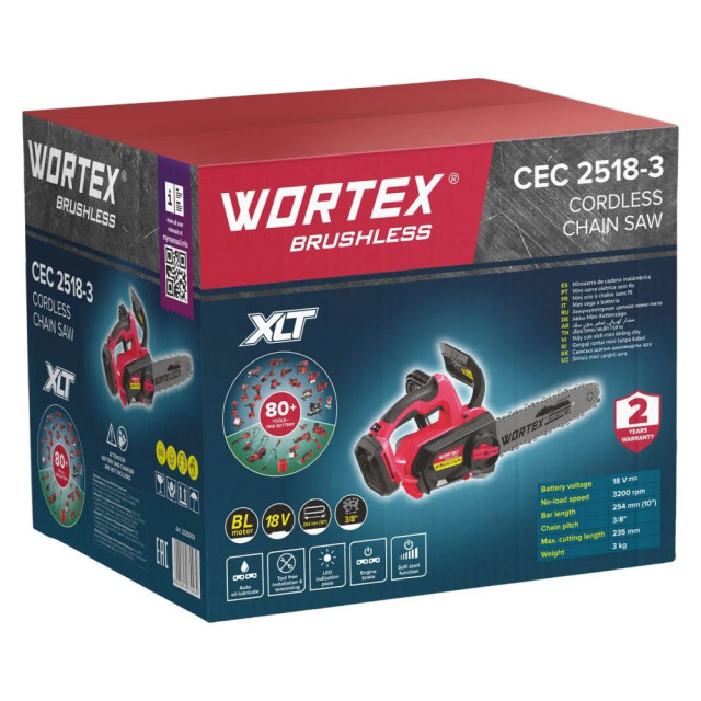 Пила цепная Wortex CEC 2518-3 ALL1 XLT SOLO аккумуляторная