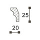 Плинтус потолочный NMC Decoplintus ME 25*20 мм белый