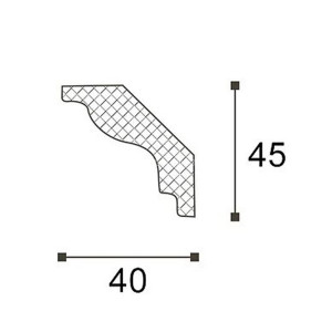 Плинтус потолочный NMC Decoplintus MT 45*40 мм белый