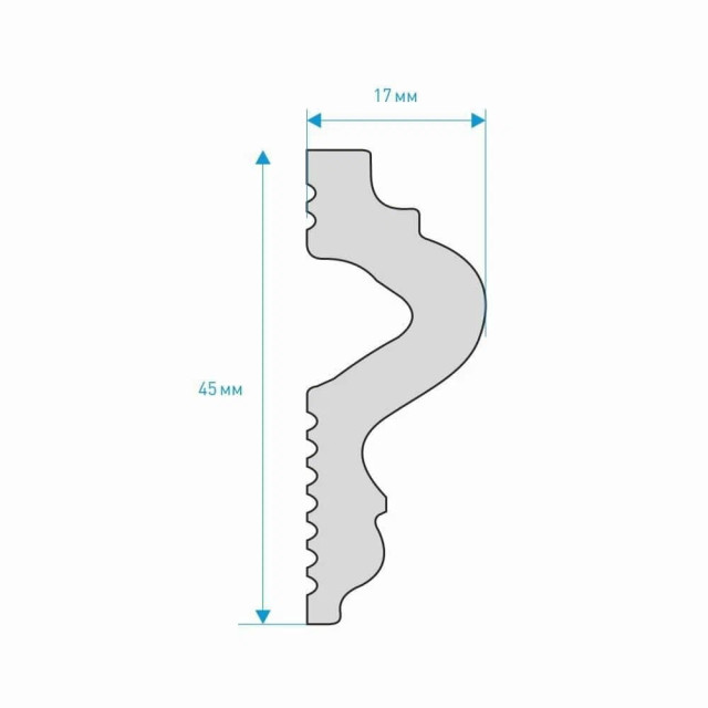 Молдинг Bello Deco XPS M 10 45*17 мм