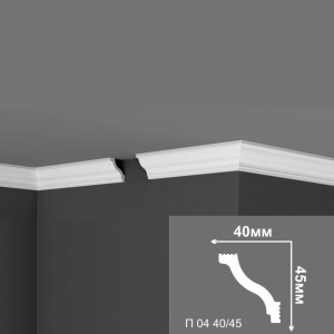 Плинтус потолочный Де-Багет П 04 40/45 45*40*2000 мм