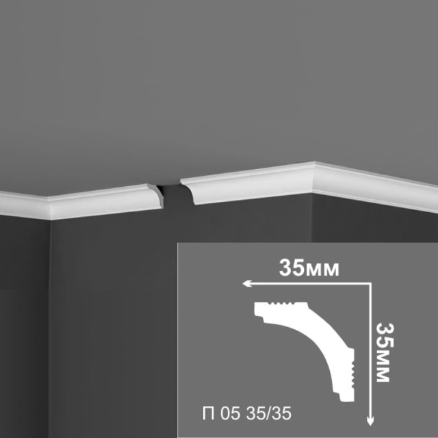 Плинтус потолочный Де-Багет П 05 35/35 35*35*2000 мм