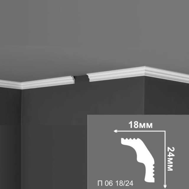 Плинтус потолочный Де-Багет П 06 18/24 18*24*2000 мм