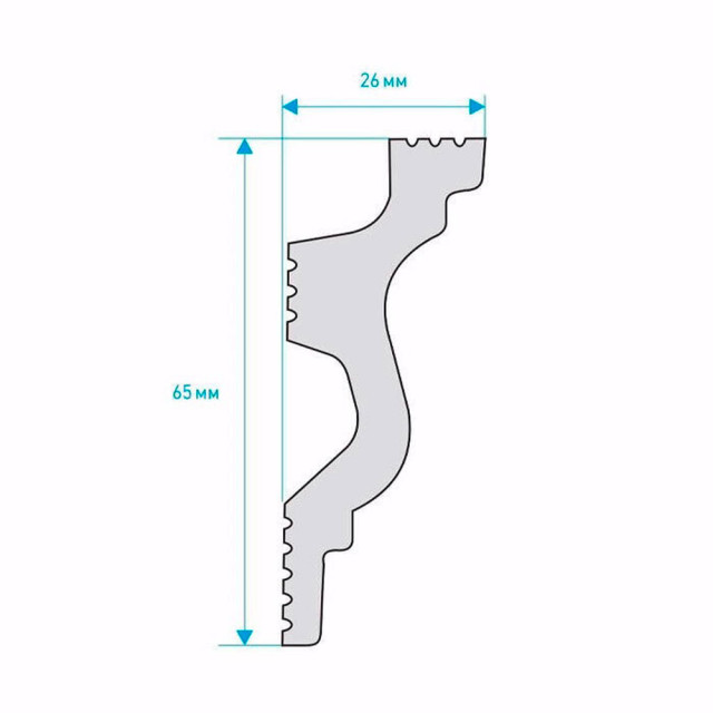 Угол внутренний к плинтусу Де-багет П 21 65*26 мм 4 шт