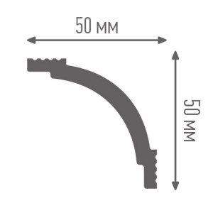 Плинтус потолочный Плинтекс U50/50