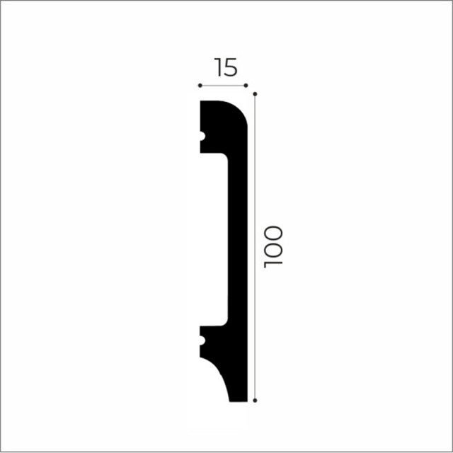 Плинтус NMC Wallstyl FR2 DSPLFR200020 белый 15*100*2000 мм