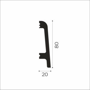 Плинтус NMC Wallstyl FR3 DSPLFR200030 белый 20*80*2000 мм