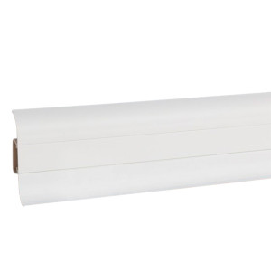 Плинтус Rico Leo №110 белый с кабель-каналом