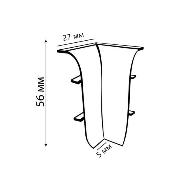 Угол внутренний Rico Leo №174 береза 2 шт