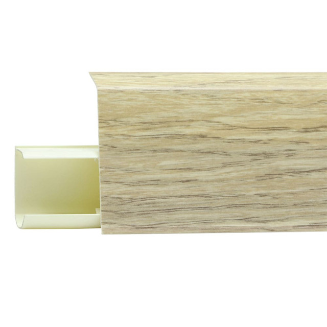 Плинтус Winart Tera 739 белый ясень со съемной панелью 72 мм 2.2 м