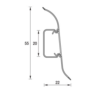 Плинтус Ideal Классик К55 208 дуб мокко 2.2 м