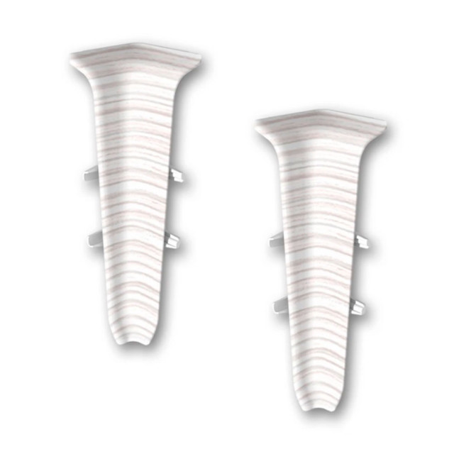 Угол внутренний для плинтуса Ideal Деконика 255 ясень бьянко 70 мм 2 шт