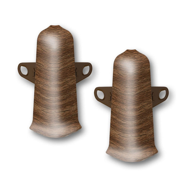 Угол наружный для плинтуса Ideal Деконика 291 орех 70 мм 2 шт