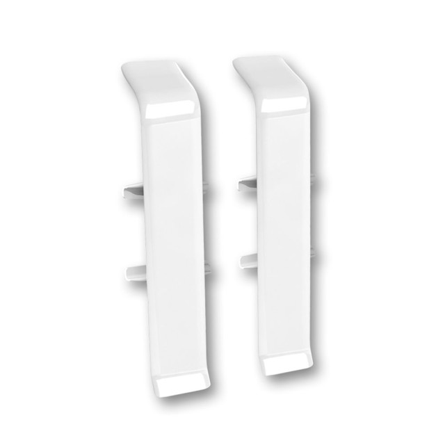 Соединитель для плинтуса Ideal Деконика 001-0 белый глянец 70 мм 2 шт