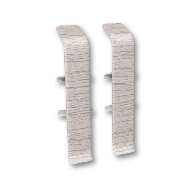 Соединитель для плинтуса Ideal Деконика 253 ясень серый 70 мм 2 шт