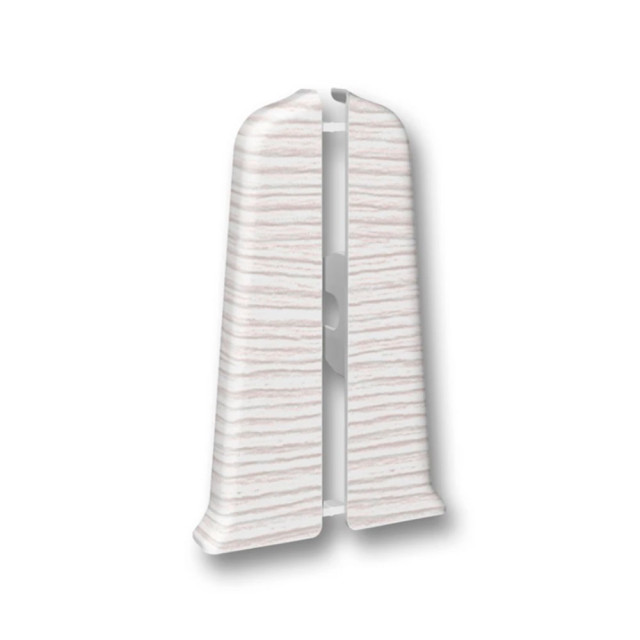 Заглушка для плинтуса Ideal Деконика 255 ясень бьянко 70 мм 2 шт