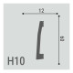 Плинтус напольный Де-багет XPS polymer H 10 60*12 мм