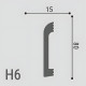 Плинтус напольный Де-багет XPS polymer H 6 80*15 мм
