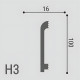 Плинтус напольный Де-багет XPS polymer H 3 100*16 мм