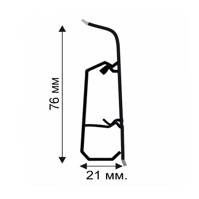 Плинтус Grace Qvant Q02 дуб мирум 76*21*2200 мм