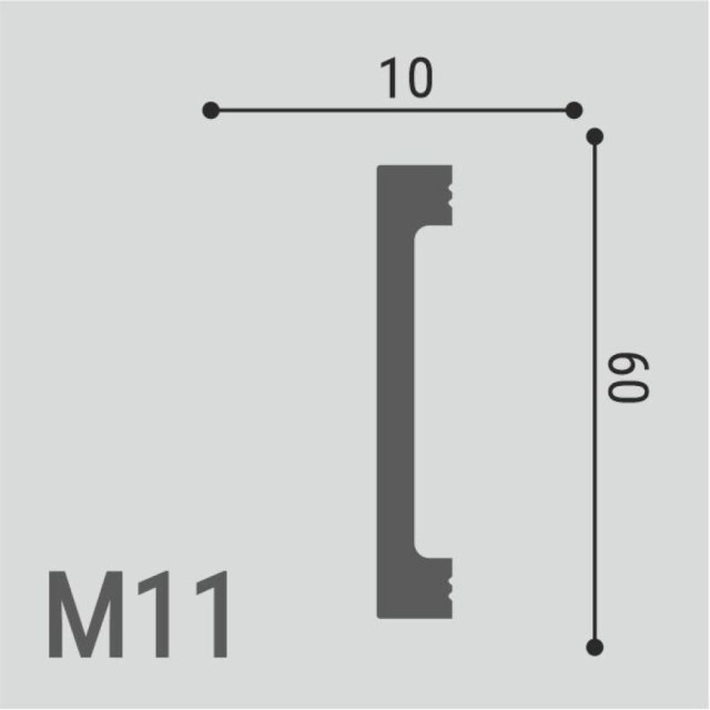 Молдинг Де-багет XPS Polymer M 11 60*10 мм