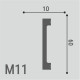 Молдинг Де-багет XPS Polymer M 11 60*10 мм
