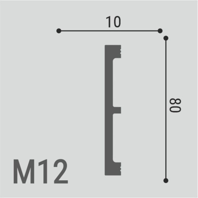 Молдинг Де-багет XPS Polymer M 12 80*10 мм