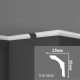 Плинтус потолочный Де-Багет П 18 35/25 35*25*2000 мм